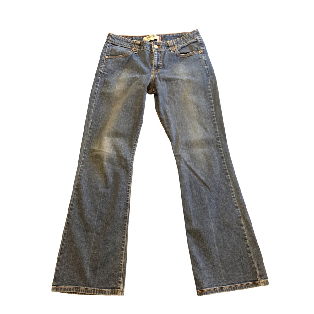 Levis 525 Boot Cut Jeans Womens 12M Medium Wash Blue Denim Stretch Mid Rise